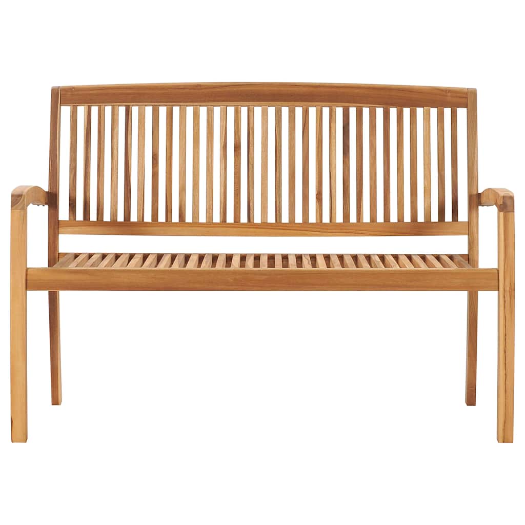 Tuinbank stapelbaar met kussen 128,5 cm massief teakhout is nu te koop bij PeponiXL, paradijselijk wonen!