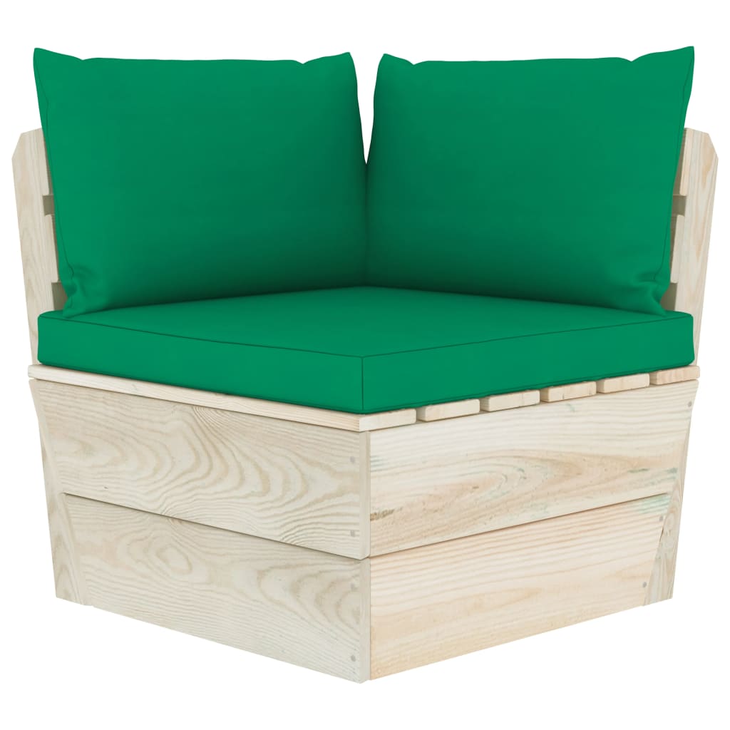 Tuinhoekbank met kussens pallet geïmpregneerd vurenhout is nu te koop bij PeponiXL, paradijselijk wonen!