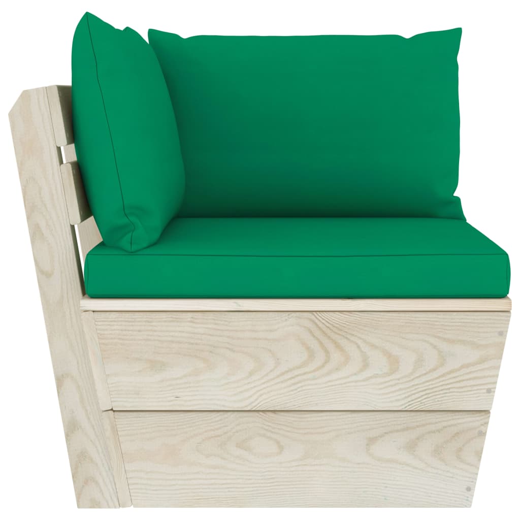 Tuinhoekbank met kussens pallet geïmpregneerd vurenhout is nu te koop bij PeponiXL, paradijselijk wonen!