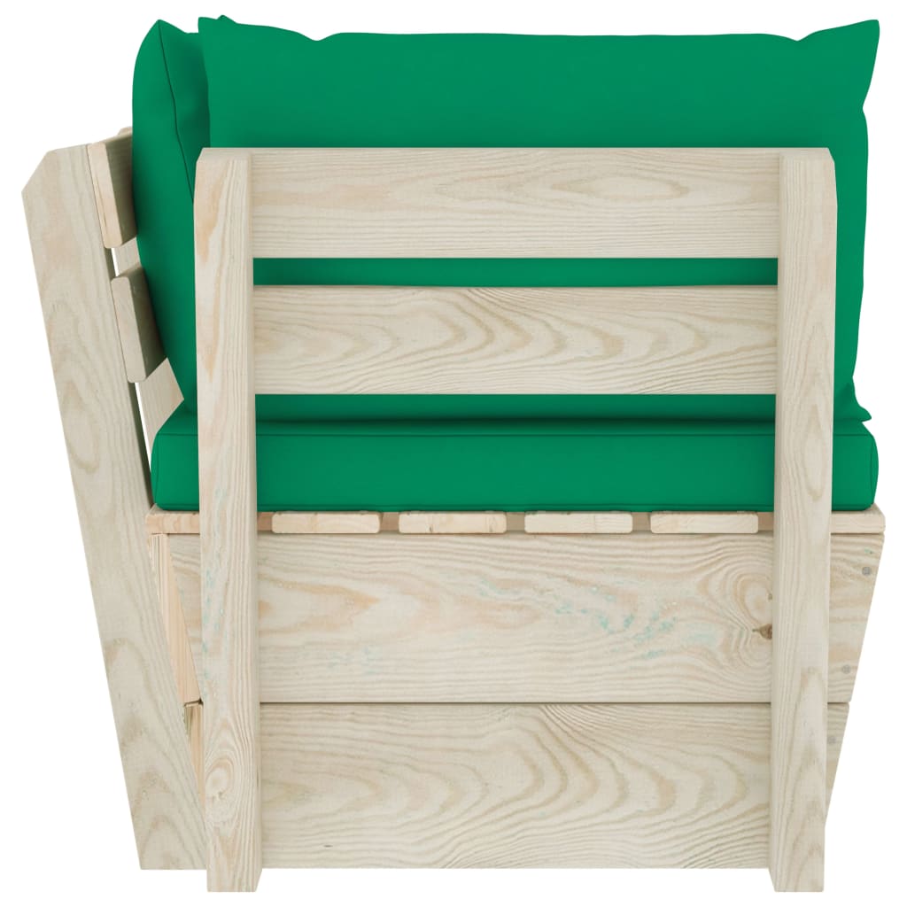 Tuinhoekbank met kussens pallet geïmpregneerd vurenhout is nu te koop bij PeponiXL, paradijselijk wonen!