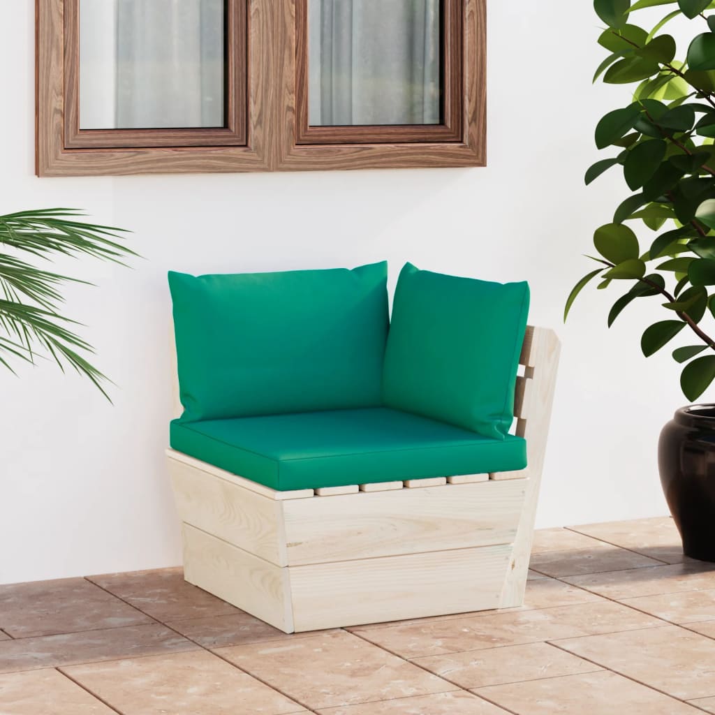Tuinhoekbank met kussens pallet geïmpregneerd vurenhout is nu te koop bij PeponiXL, paradijselijk wonen!