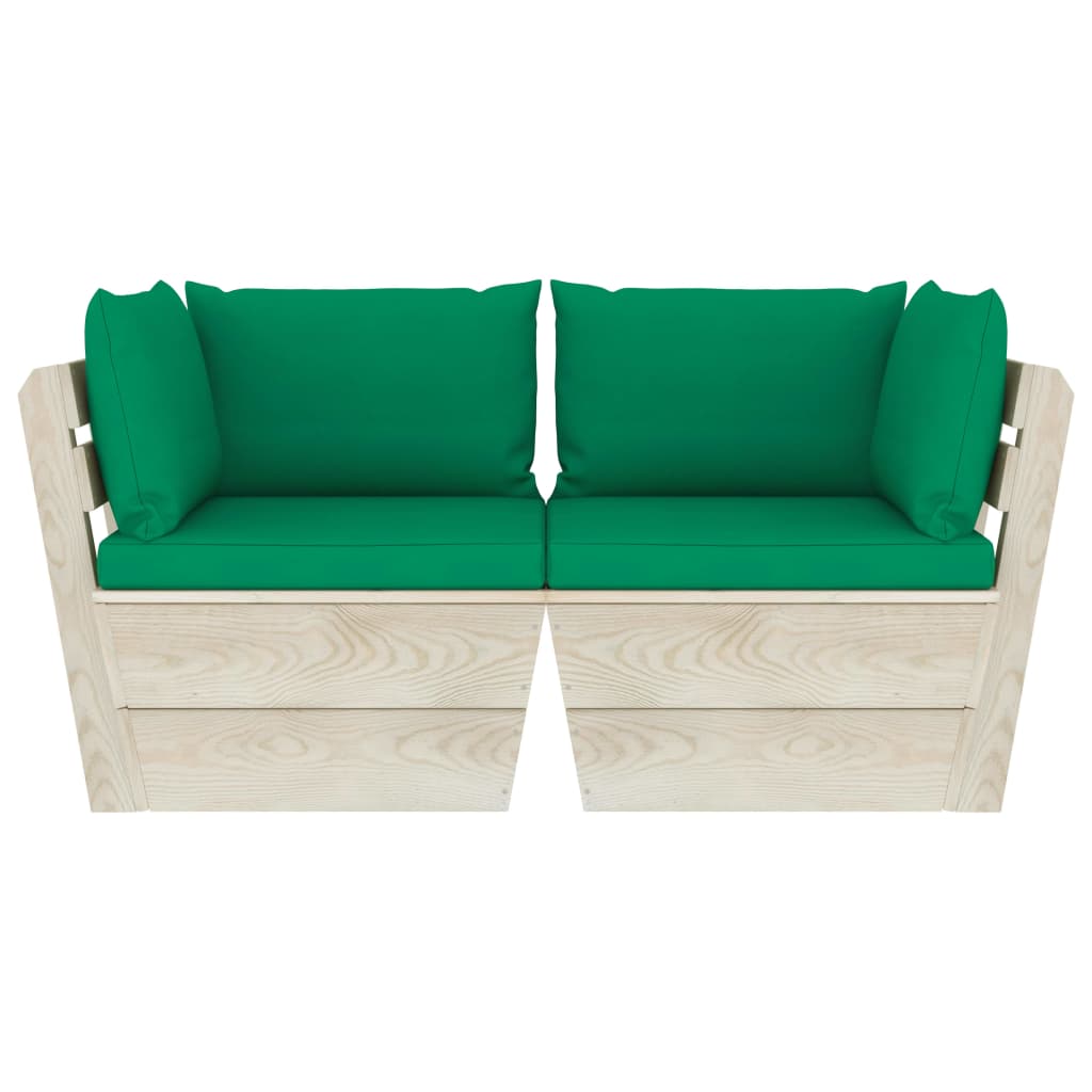 Tuinbank 2-zits met kussens pallet vurenhout is nu te koop bij PeponiXL, paradijselijk wonen!