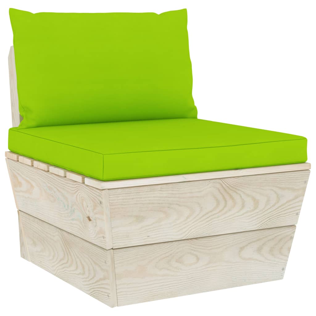 6-delige Loungeset met kussens pallet vurenhout