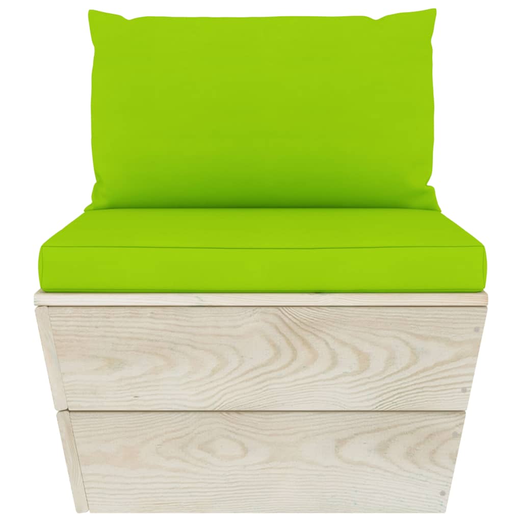 6-delige Loungeset met kussens pallet vurenhout
