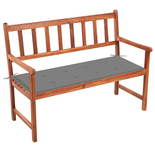 Tuinbank met kussen 120 cm massief acaciahout is nu te koop bij PeponiXL, paradijselijk wonen!