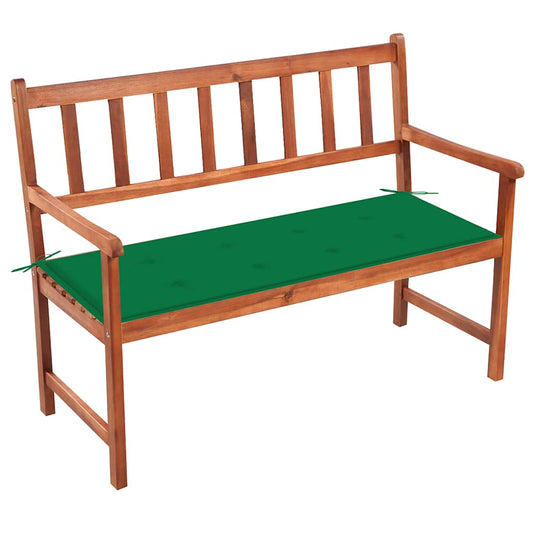 Tuinbank met kussen 120 cm massief acaciahout is nu te koop bij PeponiXL, paradijselijk wonen!
