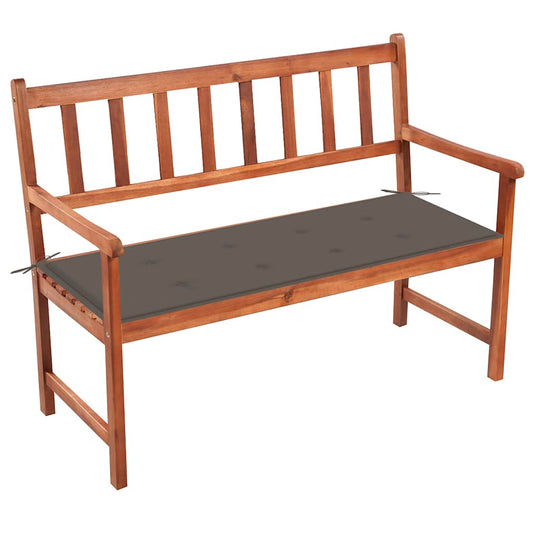 Tuinbank met kussen 120 cm massief acaciahout is nu te koop bij PeponiXL, paradijselijk wonen!