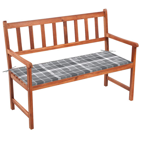 Tuinbank met kussen 120 cm massief acaciahout is nu te koop bij PeponiXL, paradijselijk wonen!