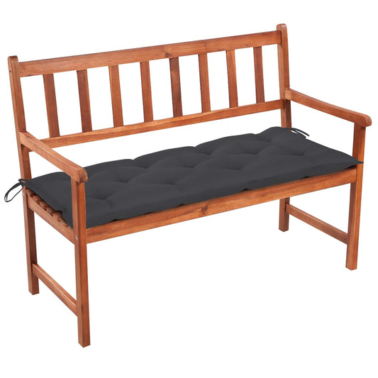 Tuinbank met kussen 120 cm massief acaciahout is nu te koop bij PeponiXL, paradijselijk wonen!
