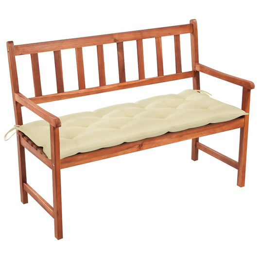Tuinbank met kussen 120 cm massief acaciahout is nu te koop bij PeponiXL, paradijselijk wonen!