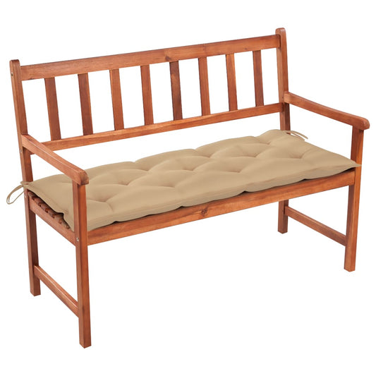 Tuinbank met kussen 120 cm massief acaciahout is nu te koop bij PeponiXL, paradijselijk wonen!