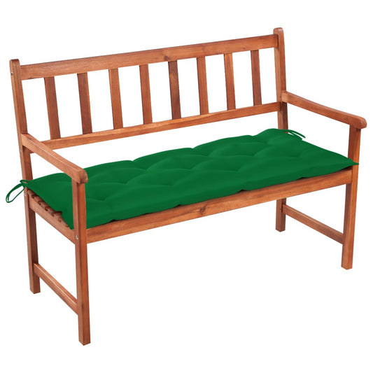 Tuinbank met kussen 120 cm massief acaciahout is nu te koop bij PeponiXL, paradijselijk wonen!