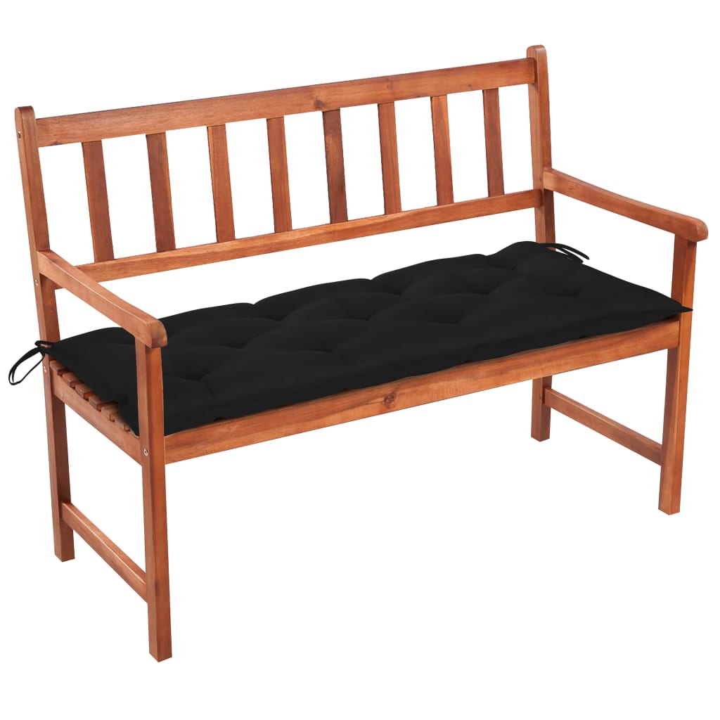 Tuinbank met kussen 120 cm massief acaciahout is nu te koop bij PeponiXL, paradijselijk wonen!