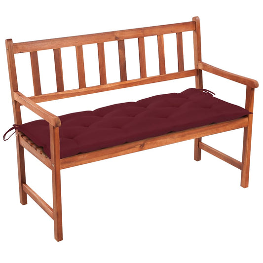 Tuinbank met kussen 120 cm massief acaciahout is nu te koop bij PeponiXL, paradijselijk wonen!