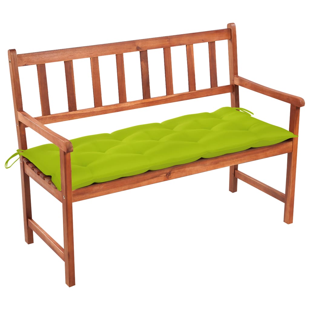 Tuinbank met kussen 120 cm massief acaciahout is nu te koop bij PeponiXL, paradijselijk wonen!