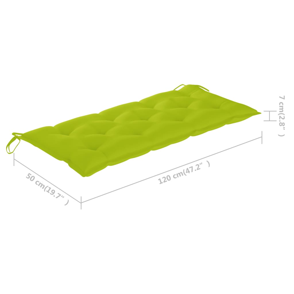 Tuinbank met kussen 120 cm massief acaciahout is nu te koop bij PeponiXL, paradijselijk wonen!