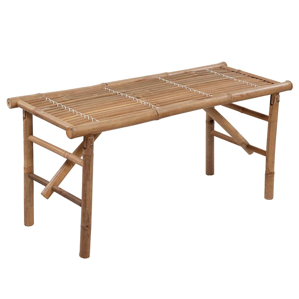 Tuinbank inklapbaar met kussen 118 cm bamboe is nu te koop bij PeponiXL, paradijselijk wonen!