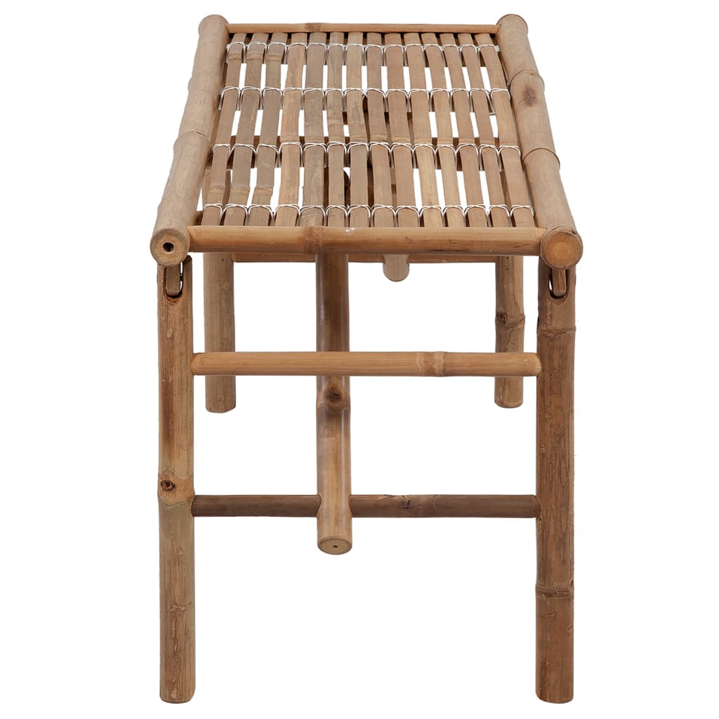 Tuinbank inklapbaar met kussen 118 cm bamboe is nu te koop bij PeponiXL, paradijselijk wonen!