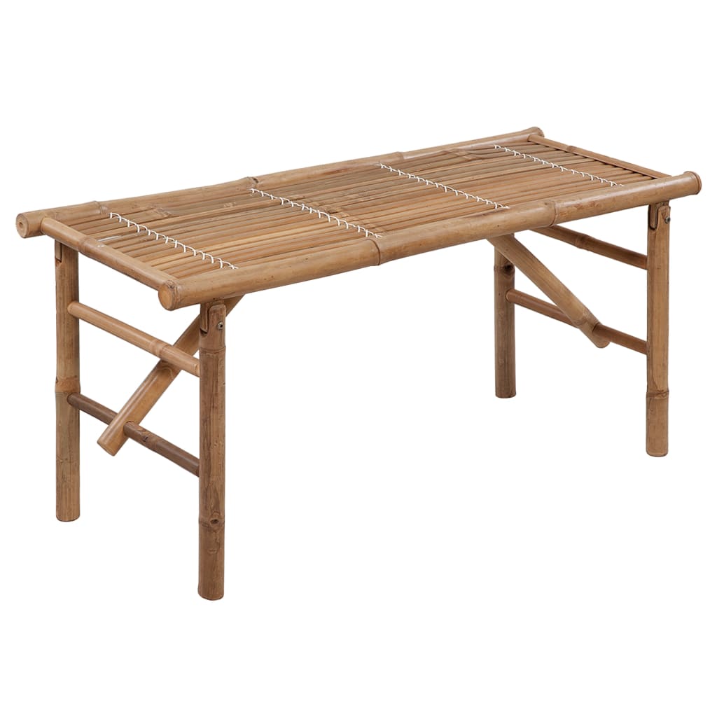 Tuinbank inklapbaar met kussen 118 cm bamboe is nu te koop bij PeponiXL, paradijselijk wonen!