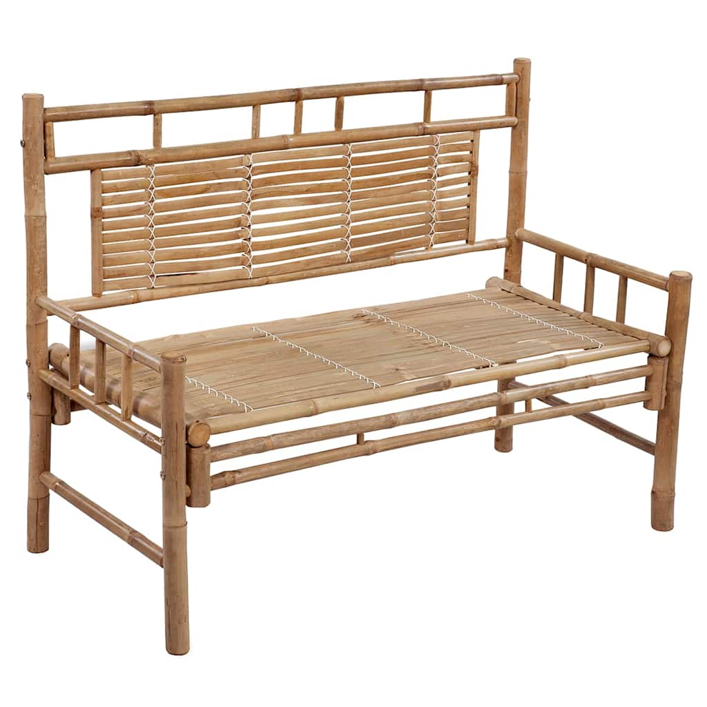 Tuinbank met kussen 120 cm bamboe is nu te koop bij PeponiXL, paradijselijk wonen!
