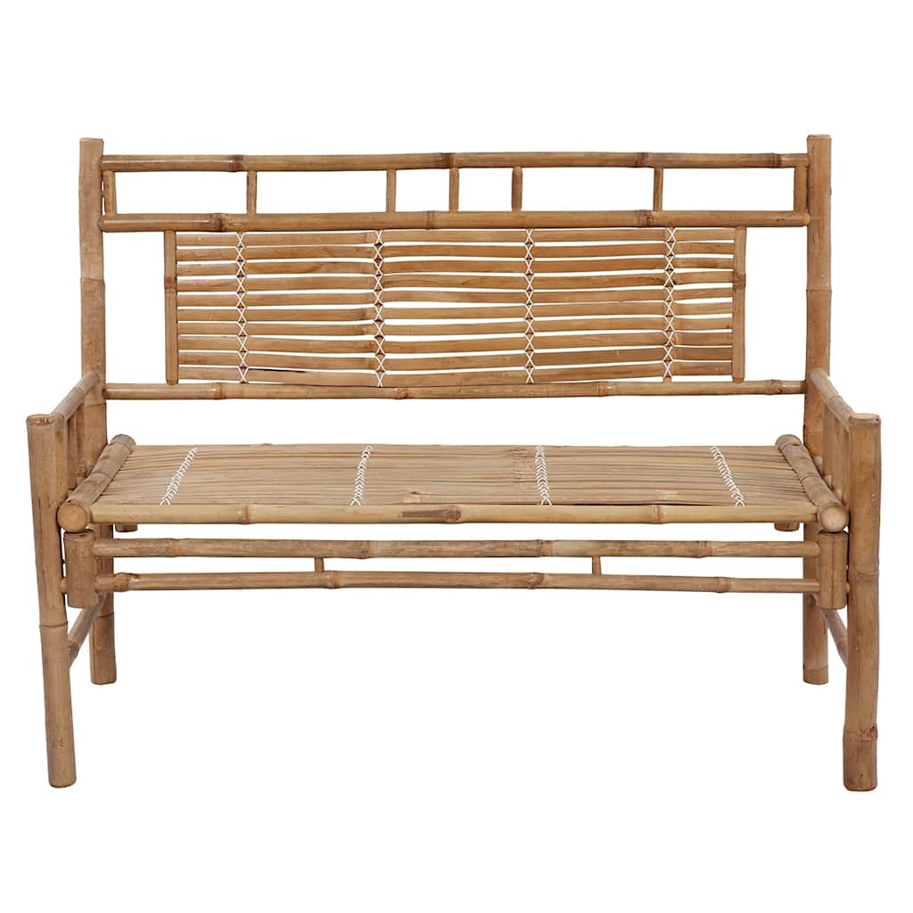Tuinbank met kussen 120 cm bamboe is nu te koop bij PeponiXL, paradijselijk wonen!