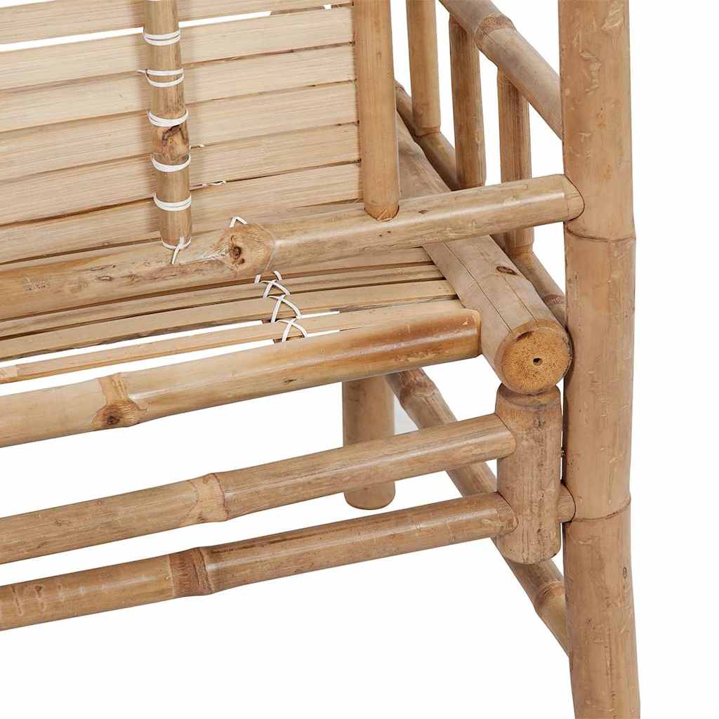 Tuinbank met kussen 120 cm bamboe is nu te koop bij PeponiXL, paradijselijk wonen!