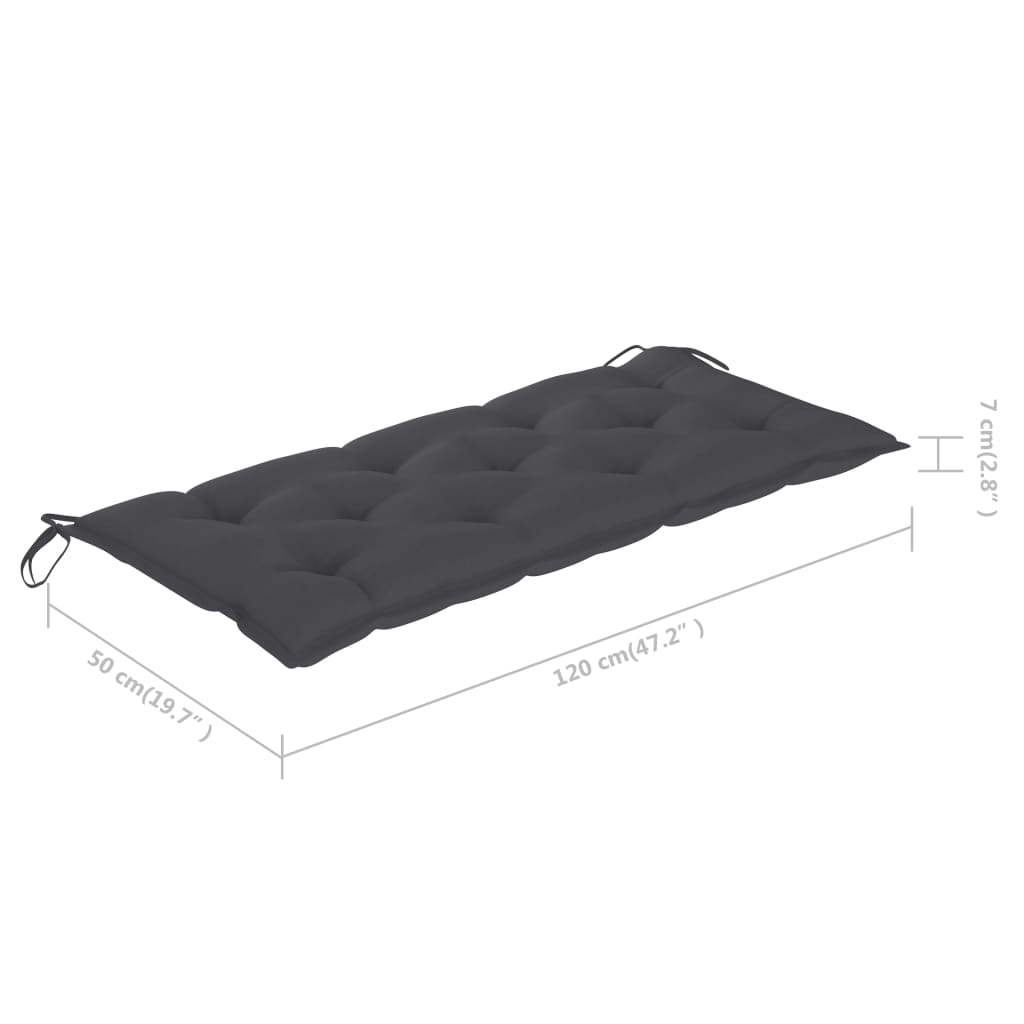 Tuinbank met kussen 120 cm bamboe is nu te koop bij PeponiXL, paradijselijk wonen!