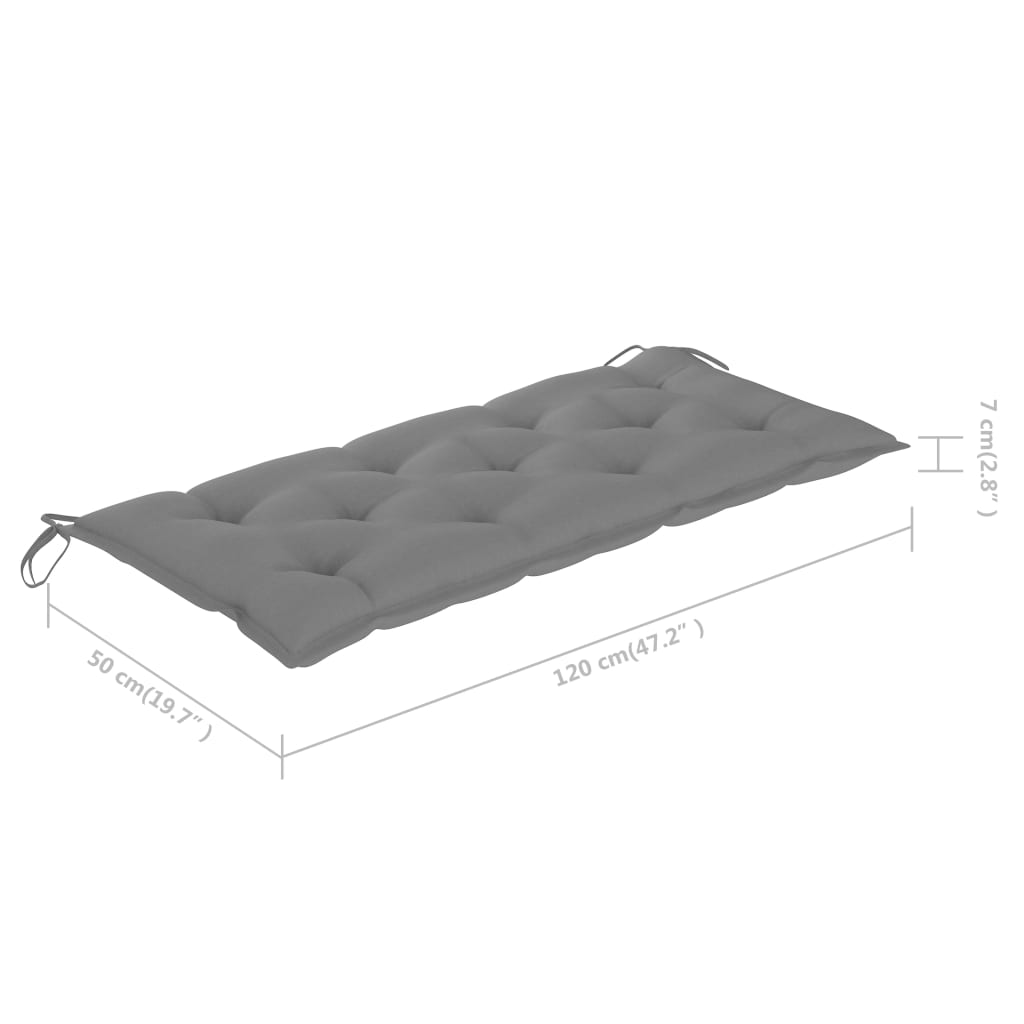 Tuinbank met kussen 120 cm bamboe is nu te koop bij PeponiXL, paradijselijk wonen!