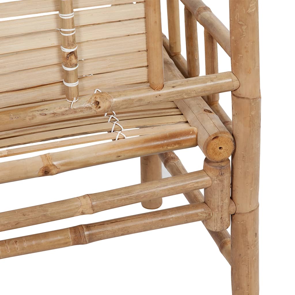 Tuinbank met kussen 120 cm bamboe is nu te koop bij PeponiXL, paradijselijk wonen!