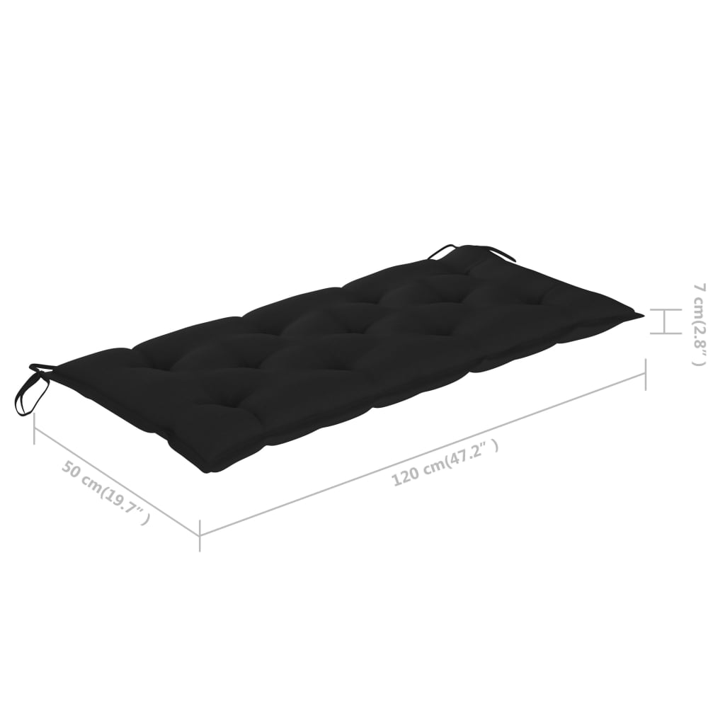 Tuinbank met kussen 120 cm bamboe is nu te koop bij PeponiXL, paradijselijk wonen!