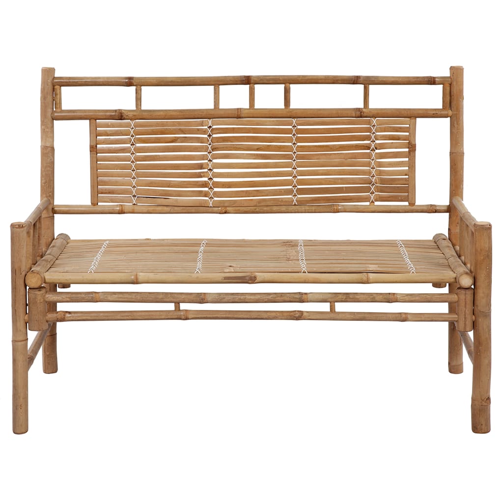 Tuinbank met kussen 120 cm bamboe is nu te koop bij PeponiXL, paradijselijk wonen!