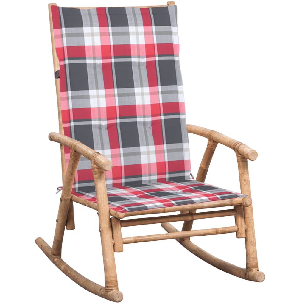 Schommelstoel met kussen bamboe is nu te koop bij PeponiXL, paradijselijk wonen!