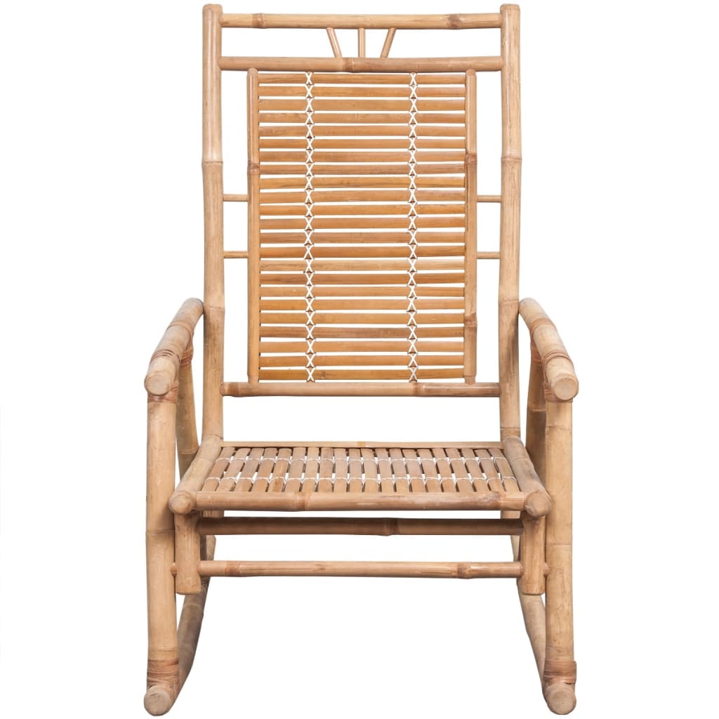 Schommelstoel met kussen bamboe is nu te koop bij PeponiXL, paradijselijk wonen!