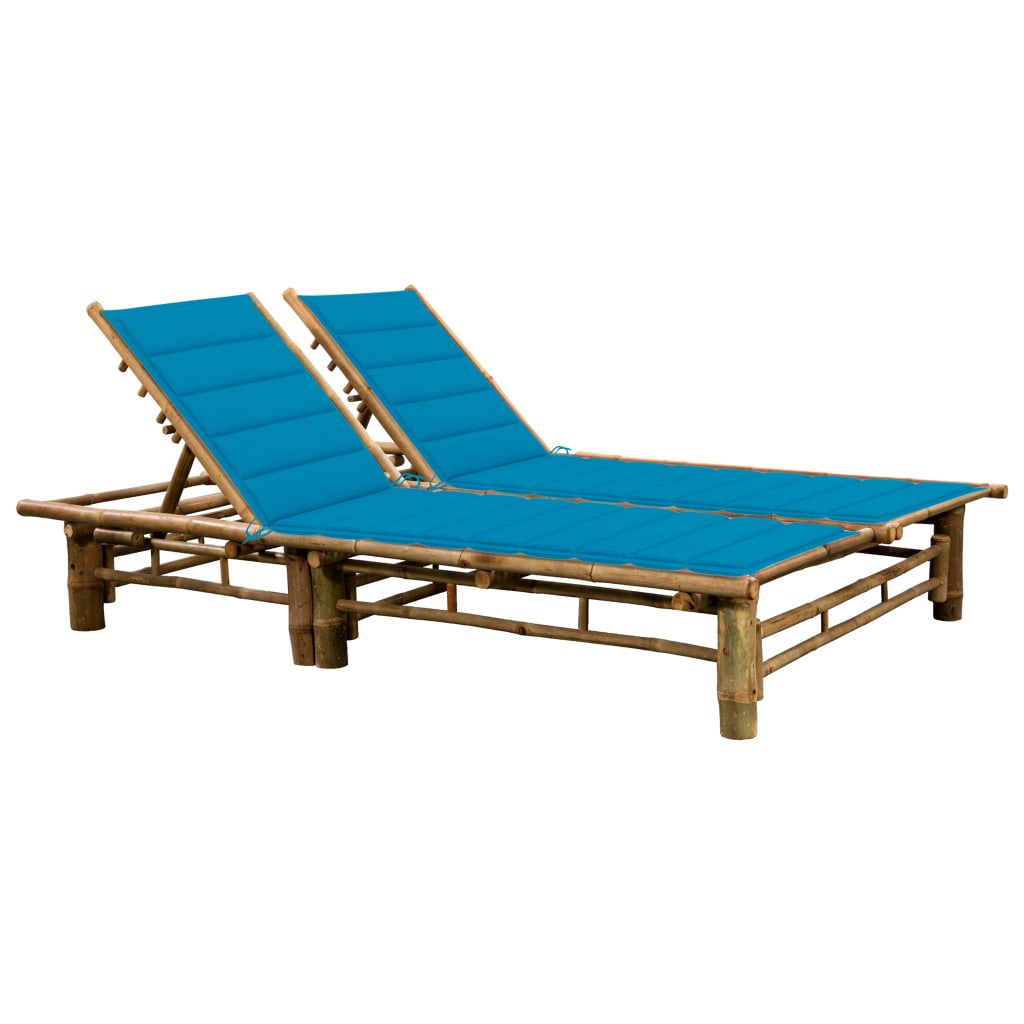 Ligbed 2-persoons met kussens bamboe is nu te koop bij PeponiXL, paradijselijk wonen!