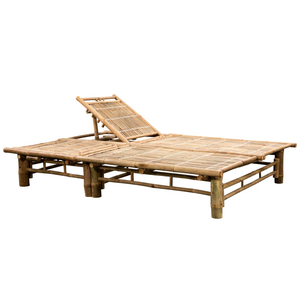 Ligbed 2-persoons met kussens bamboe is nu te koop bij PeponiXL, paradijselijk wonen!