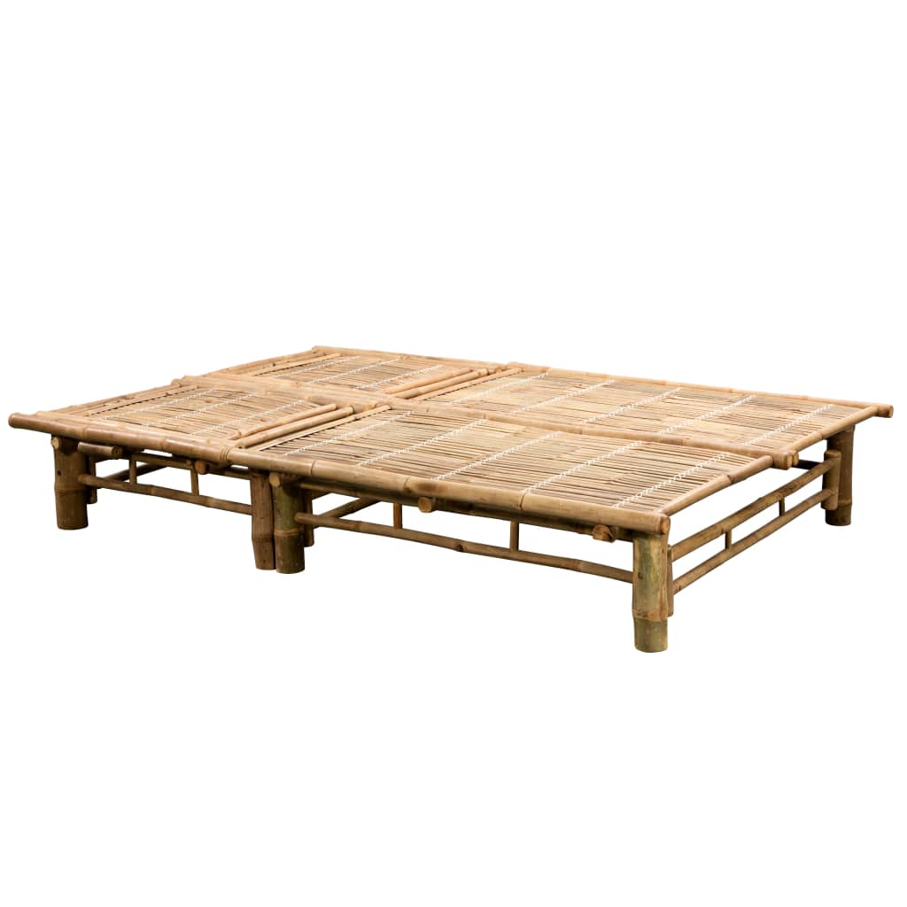 Ligbed 2-persoons met kussens bamboe is nu te koop bij PeponiXL, paradijselijk wonen!