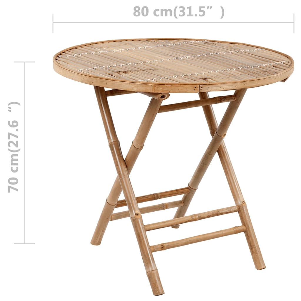 5-delige Tuinset inklapbaar met kussens bamboe is nu te koop bij PeponiXL, paradijselijk wonen!