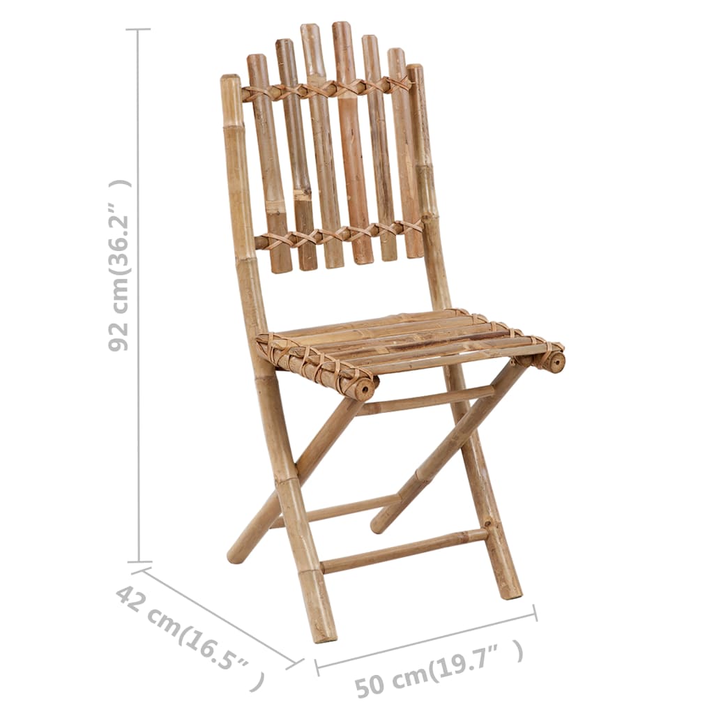 5-delige Tuinset inklapbaar met kussens bamboe is nu te koop bij PeponiXL, paradijselijk wonen!