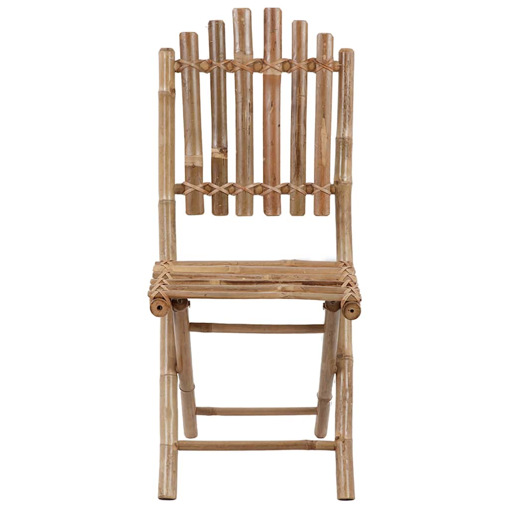 Tuinstoelen 2 st inklapbaar met kussens bamboe is nu te koop bij PeponiXL, paradijselijk wonen!