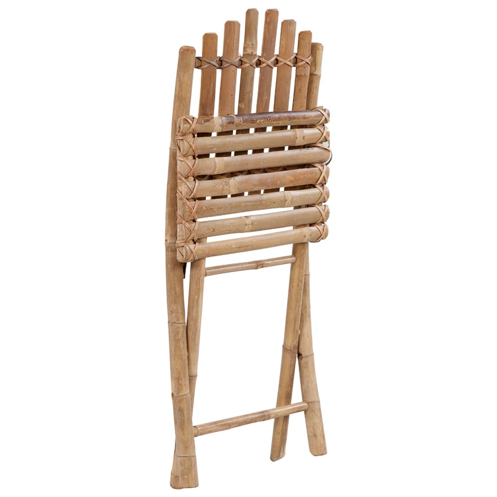 Tuinstoelen 2 st inklapbaar met kussens bamboe is nu te koop bij PeponiXL, paradijselijk wonen!