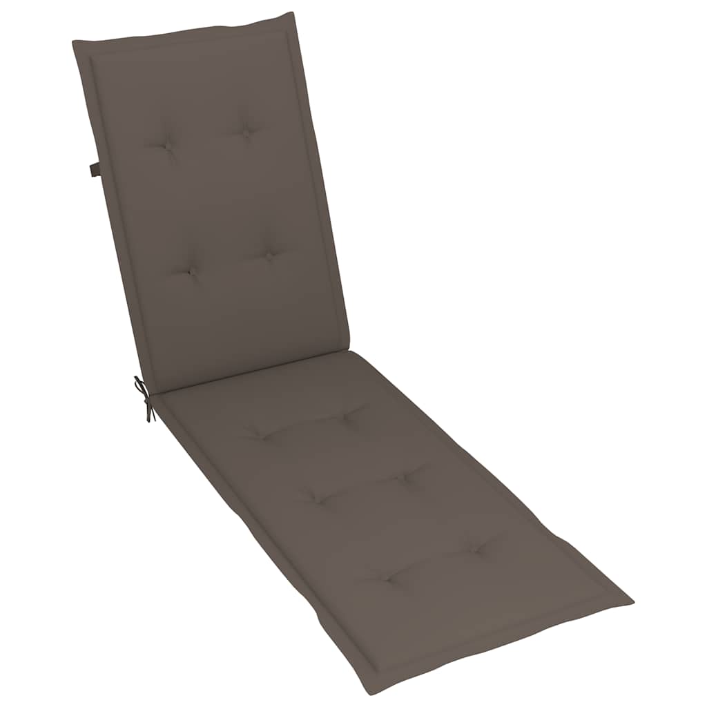 Terrasstoel met voetensteun en kussen massief acaciahout is nu te koop bij PeponiXL, paradijselijk wonen!