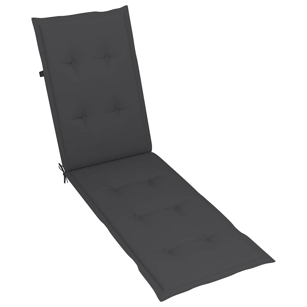 Terrasstoel met voetensteun en kussen massief acaciahout is nu te koop bij PeponiXL, paradijselijk wonen!