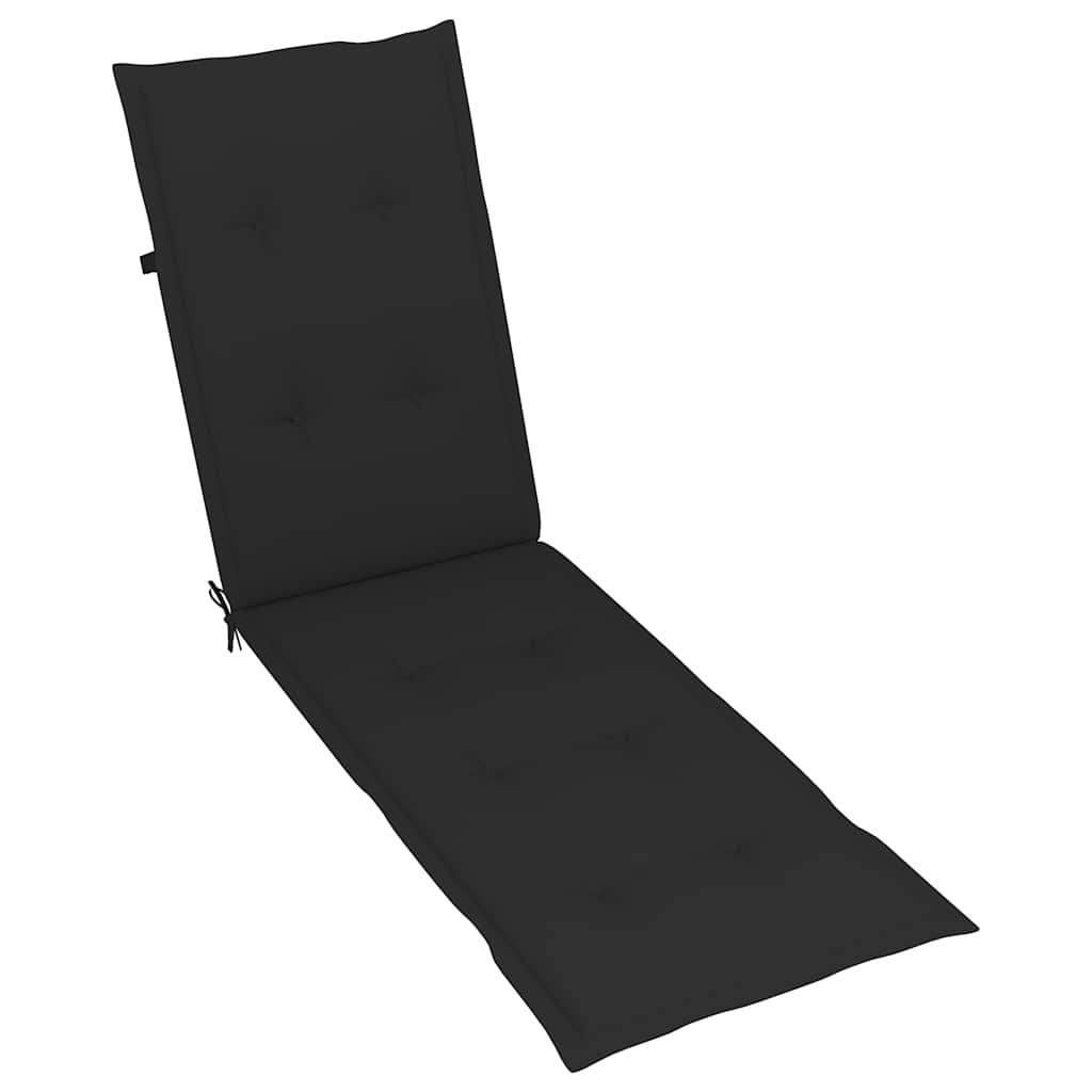 Terrasstoel met voetensteun en kussen massief acaciahout is nu te koop bij PeponiXL, paradijselijk wonen!