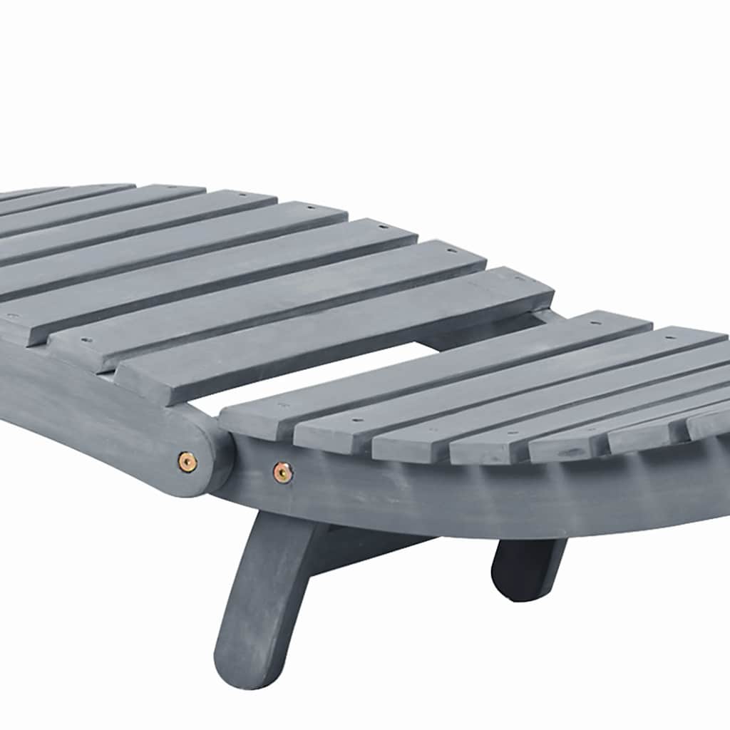 Ligbed met kussen massief acaciahout grijs is nu te koop bij PeponiXL, paradijselijk wonen!