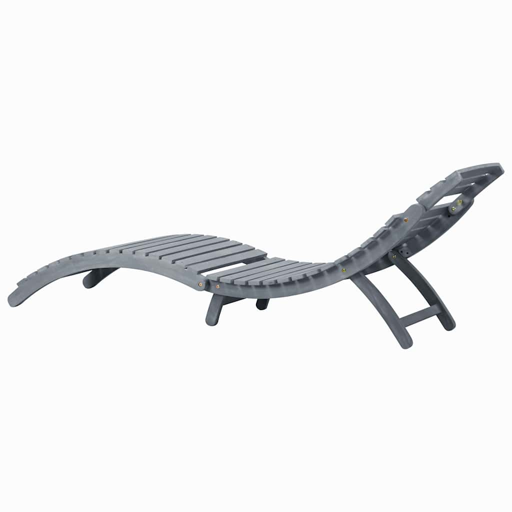 Ligbed met kussen massief acaciahout grijs is nu te koop bij PeponiXL, paradijselijk wonen!