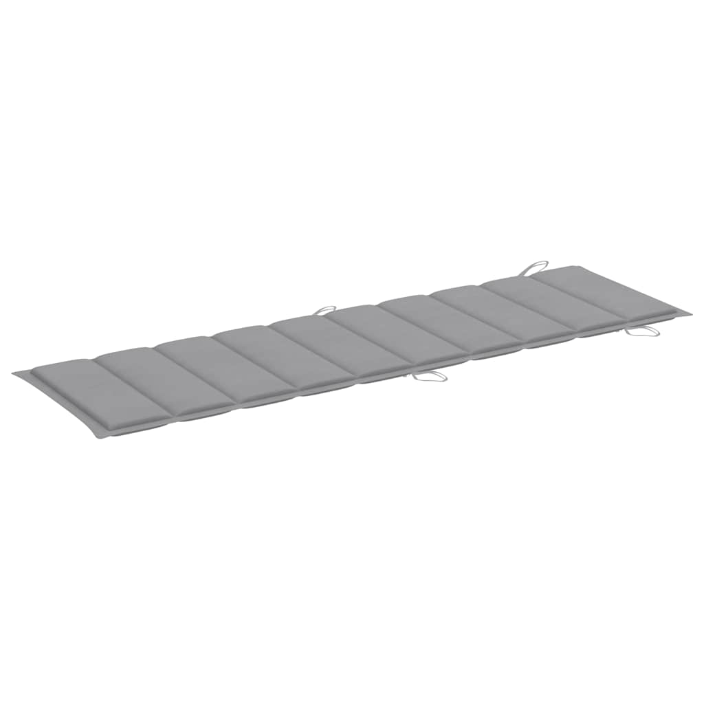 Ligbed met kussen massief acaciahout grijs is nu te koop bij PeponiXL, paradijselijk wonen!