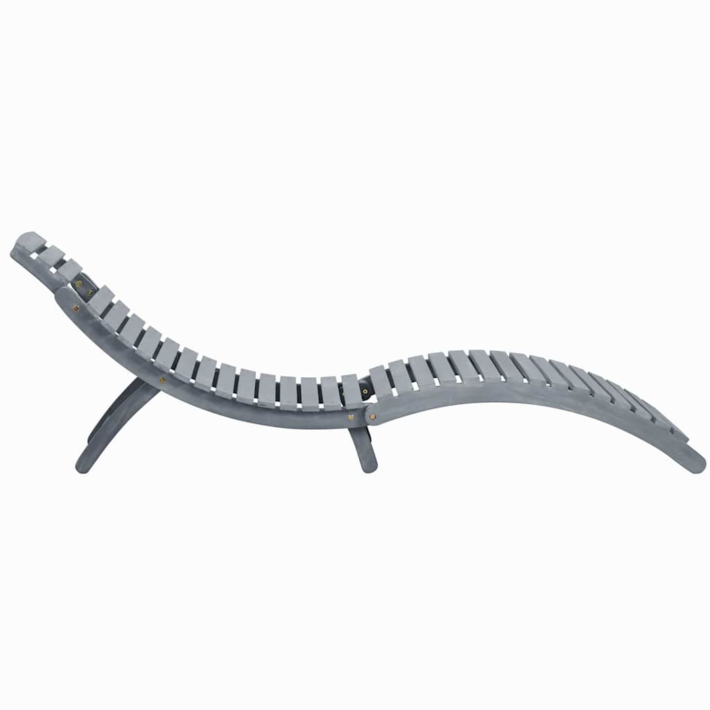 Ligbed met kussen massief acaciahout grijs is nu te koop bij PeponiXL, paradijselijk wonen!