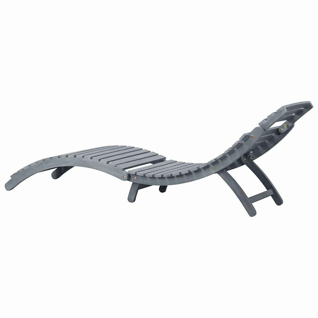 Ligbed met kussen massief acaciahout grijs is nu te koop bij PeponiXL, paradijselijk wonen!