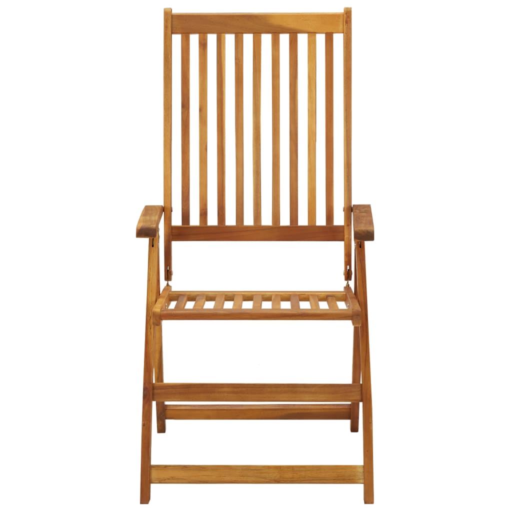 Tuinstoelen 2 st verstelbaar met kussens massief acaciahout is nu te koop bij PeponiXL, paradijselijk wonen!