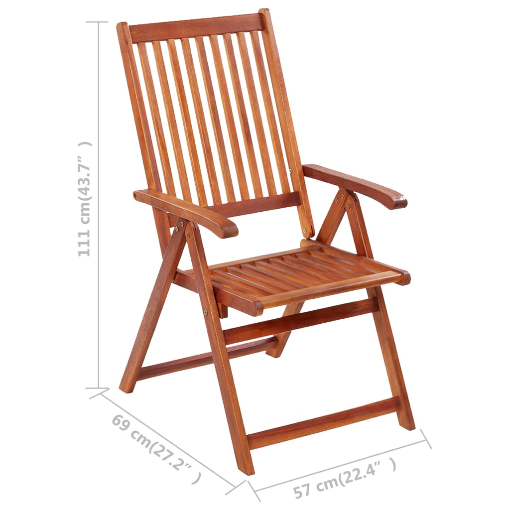 Tuinstoelen 3 st inklapbaar met kussens massief acaciahout is nu te koop bij PeponiXL, paradijselijk wonen!